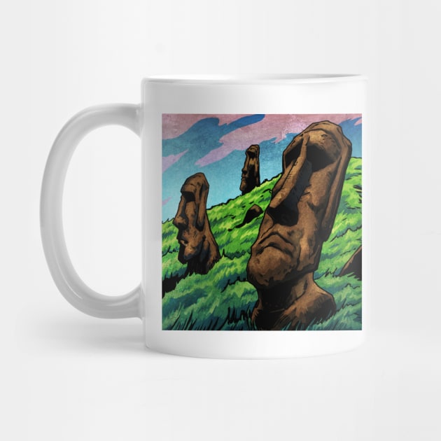 Easter Island Heads Mug by Our Fake History